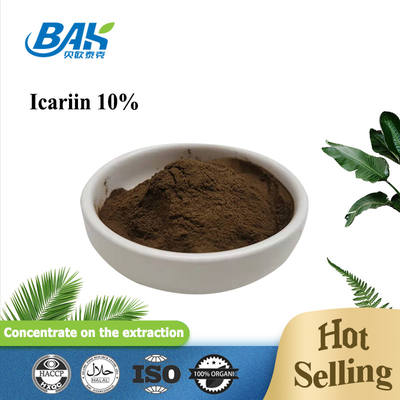 Doğal% 10 Icariin Epimedium Ekstrakt Tozu Açık Sarı Toz