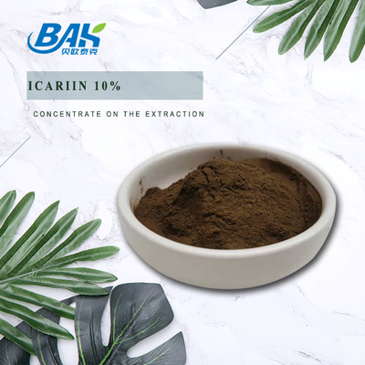 Doğal% 10 Icariin Epimedium Ekstrakt Tozu Açık Sarı Toz