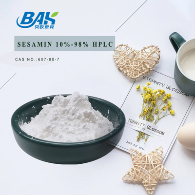 CAS 607-80-7 Karaciğer Koruma Takviyesi Sesamin Tozu %10 - %98