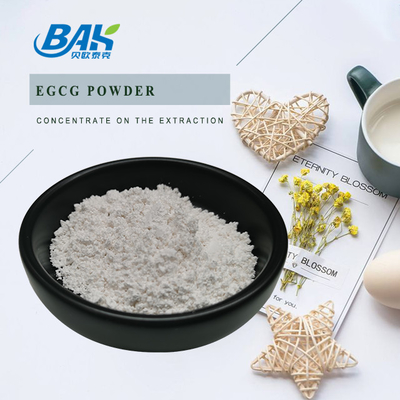 CAS 989-51-5 Yeşil Çay Ekstresi EGCG Epigallocatechin Gallate Beyaz Toz% 98