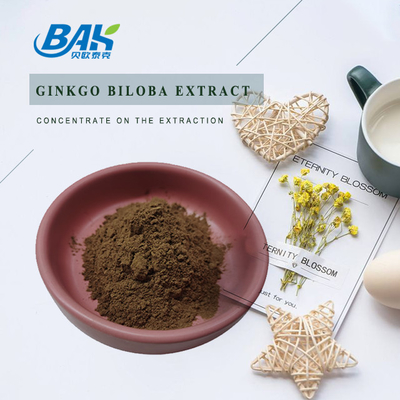 CAS 90045-36-6 Ginkgo Biloba Ekstraktı Flavon Glikozidler 24% Terpen Laktoriler 6%