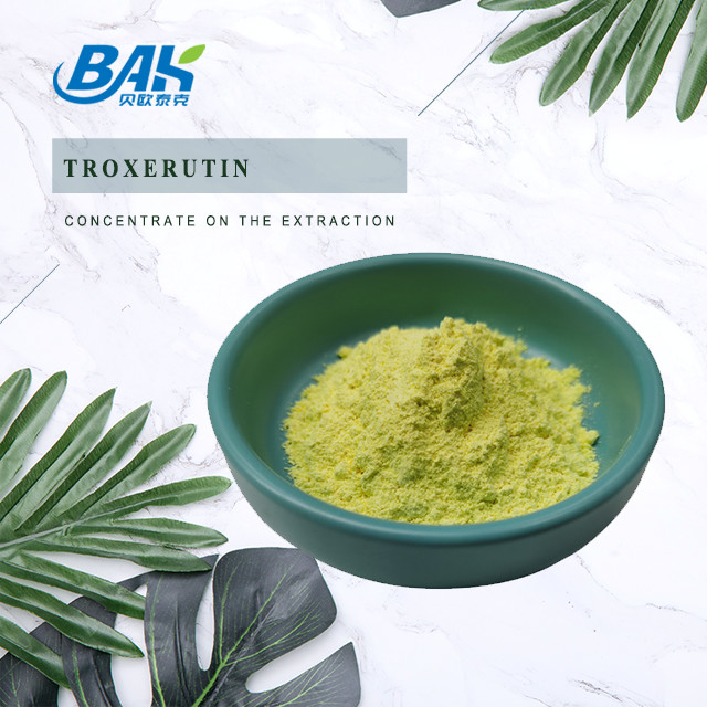 BAK Üretim Troxerutin Bağışıklık Güçlendirici Takviyeleri Sarı Toz CAS 7085-55-4 1.65g/Cm3