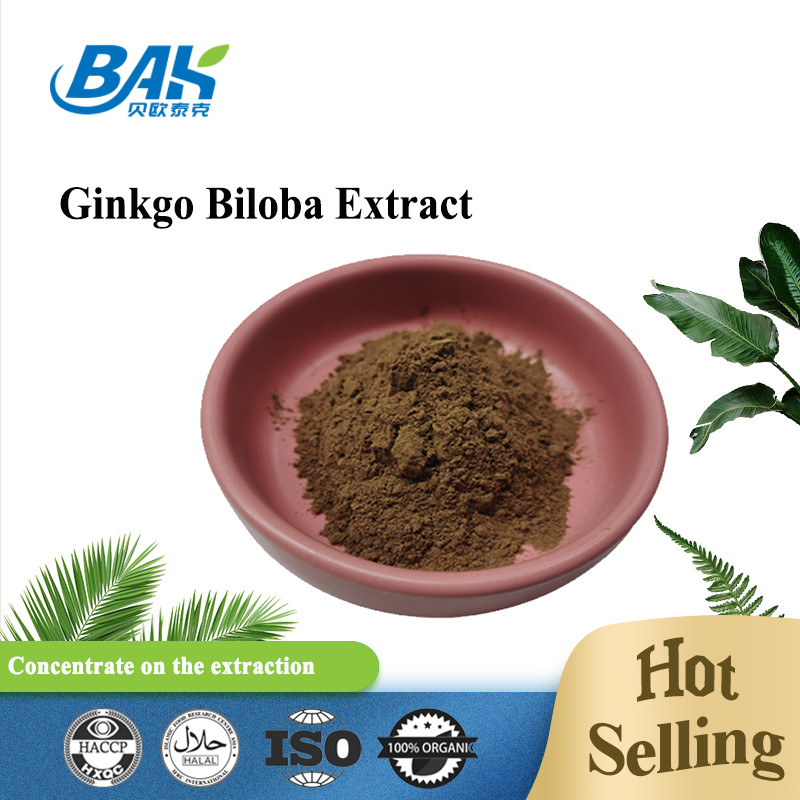 CAS 90045-36-6 Ginkgo Biloba Ekstraktı Flavon Glikozidler 24% Terpen Laktoriler 6%